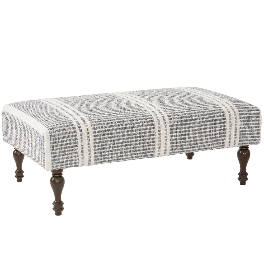 Malta Rug Ottoman | Grey