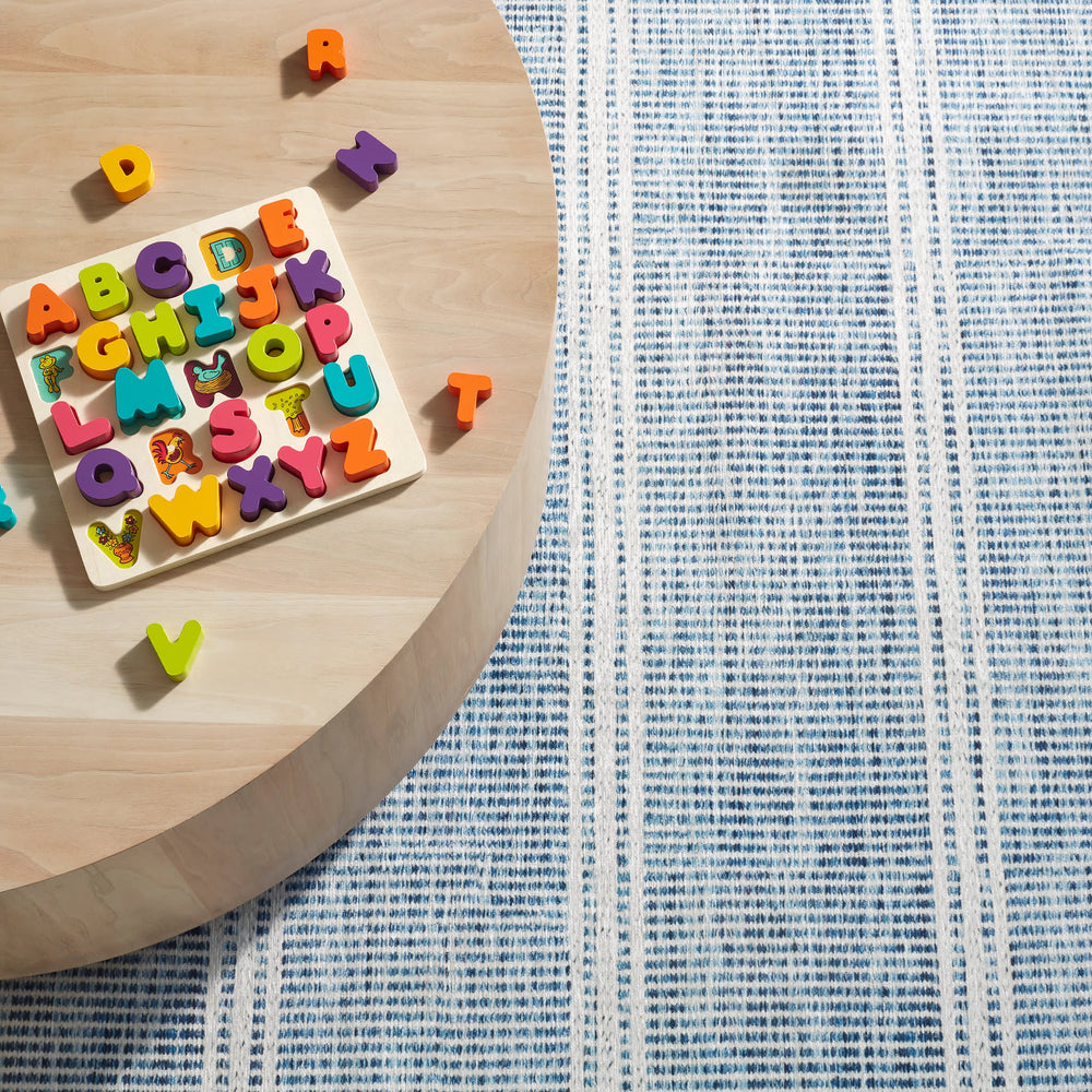 Malta Machine Washable Rug | Blue