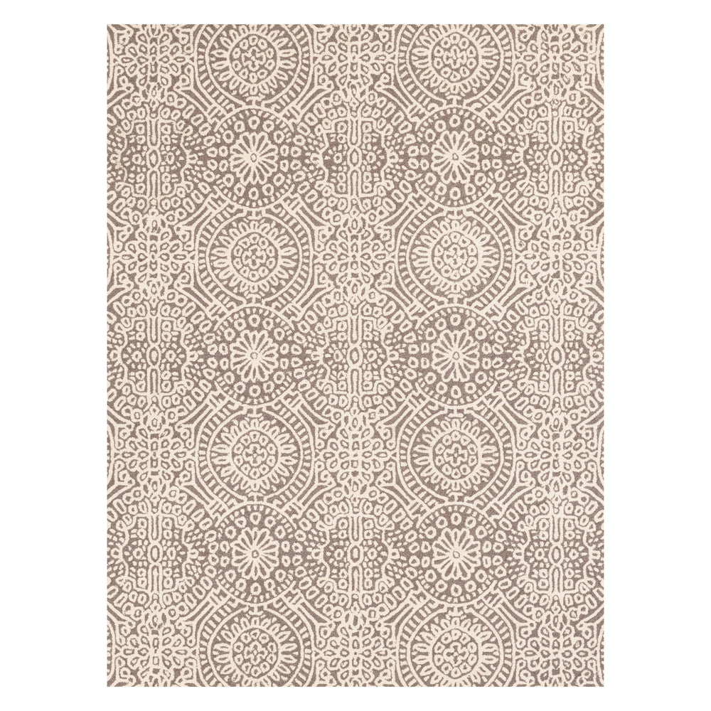 Temple Hand Micro Hooked Wool Rug | Taupe