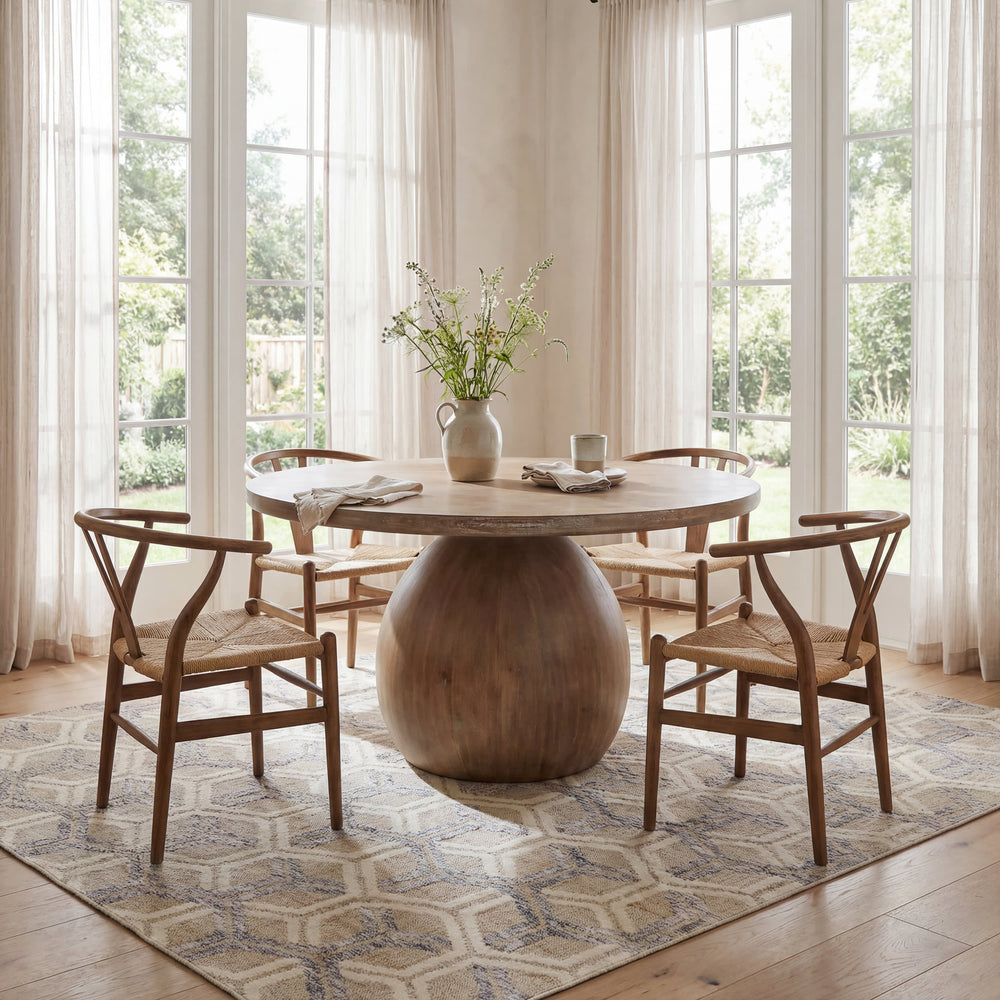 Senava Modern Geometric Washable Rug | Grey