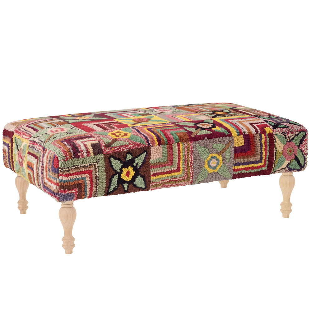 Gypsy Rose Rug Ottoman | Multi