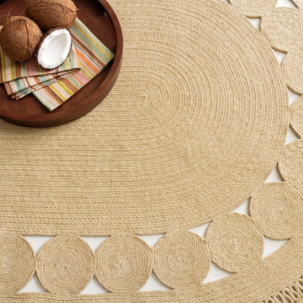 Reef Handwoven Indoor/Outdoor Oval Rug | Natural