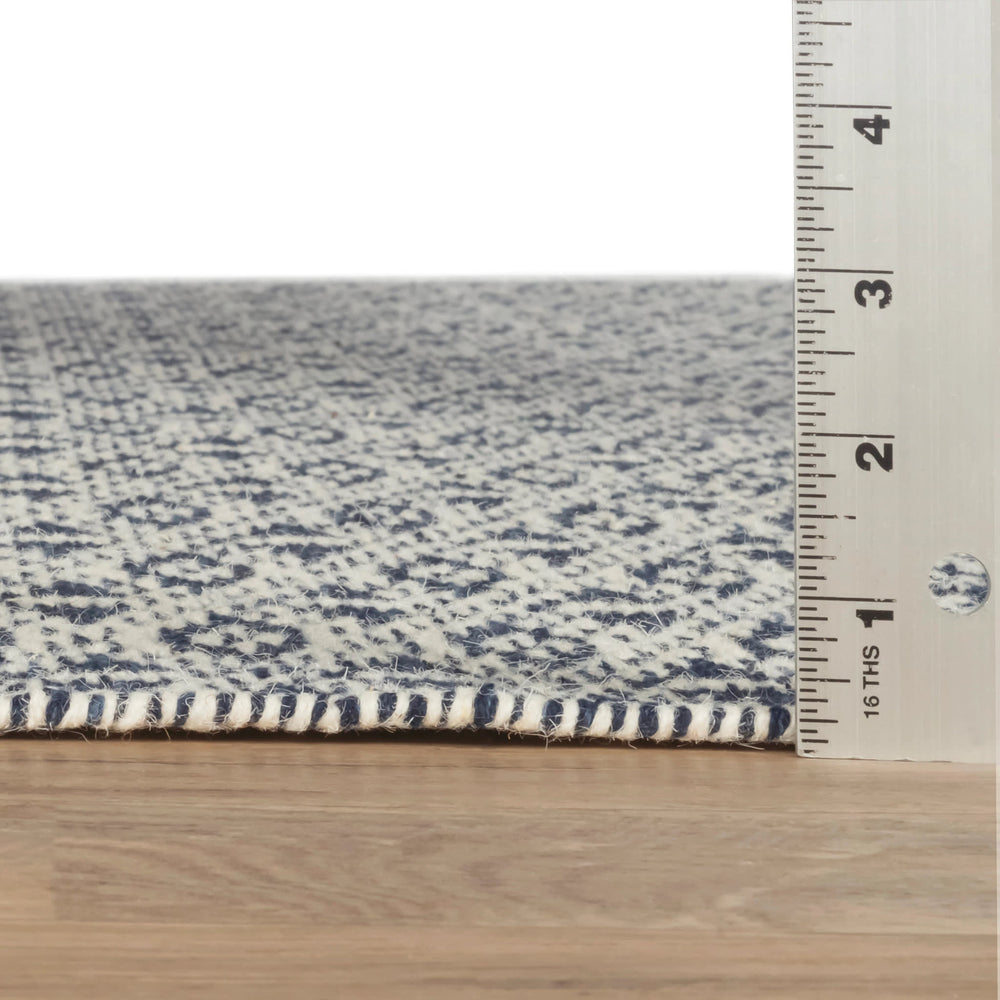 Bare Handwoven Cotton Rug | Blue