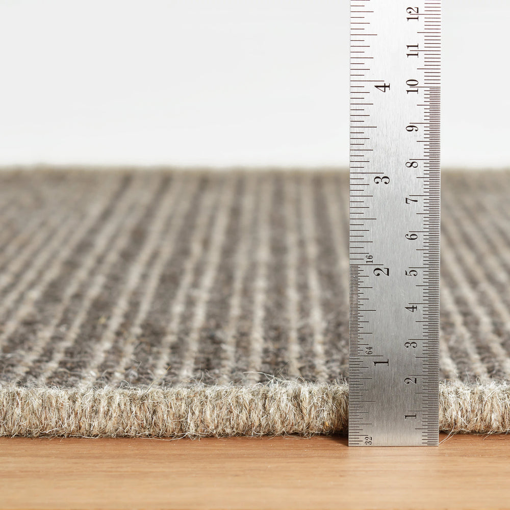 Checkers Woven Wool Custom Rug | Shale