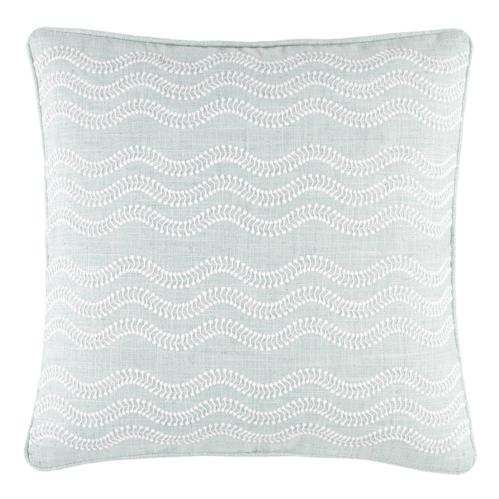 Scout Embroidered Indoor/Outdoor Decorative Pillow Cover | Sky