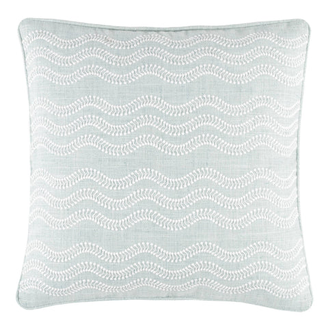 Scout Embroidered Indoor/Outdoor Decorative Pillow Cover | Sky