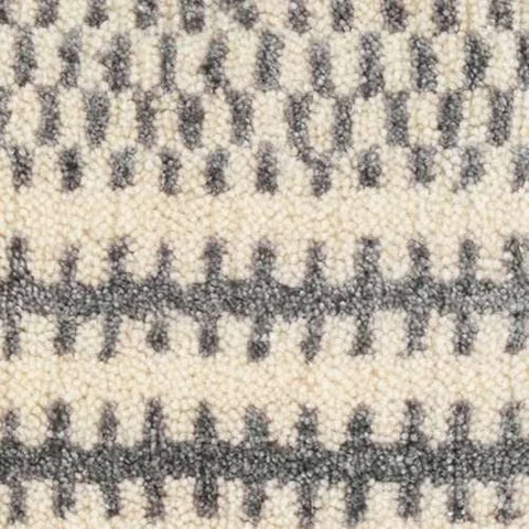 Tracks Hand Loom Knotted Wool Rug Swatch | Grey