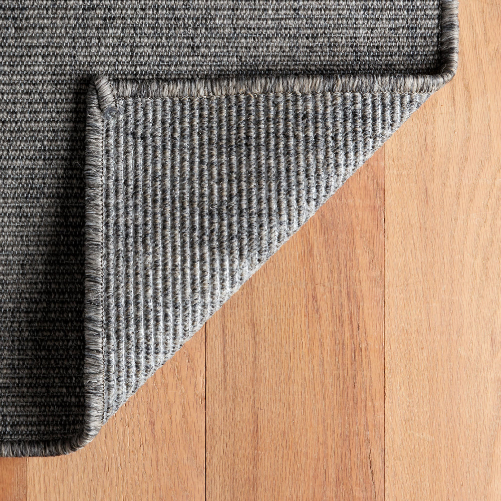 Russell Woven Indoor/Outdoor Custom Rug | Charcoal