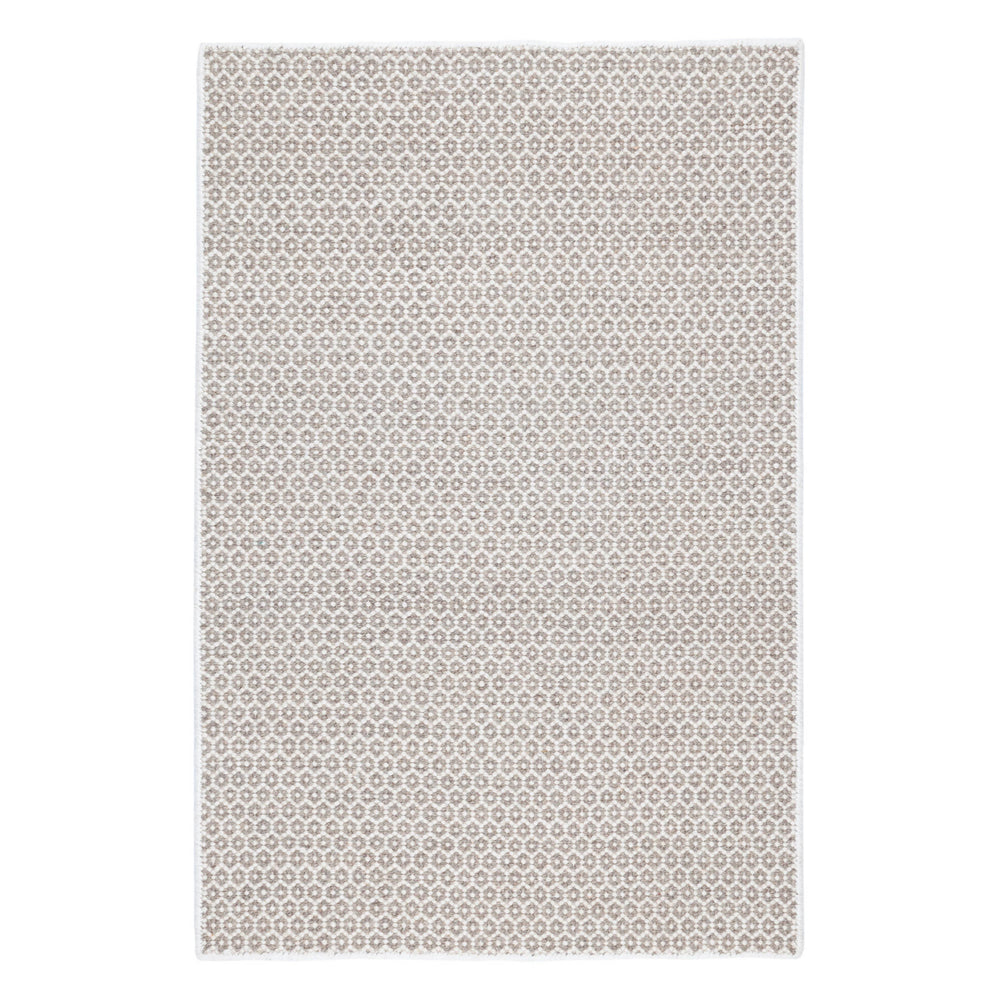 Honeycomb Handwoven Wool Rug | Ivory/Grey