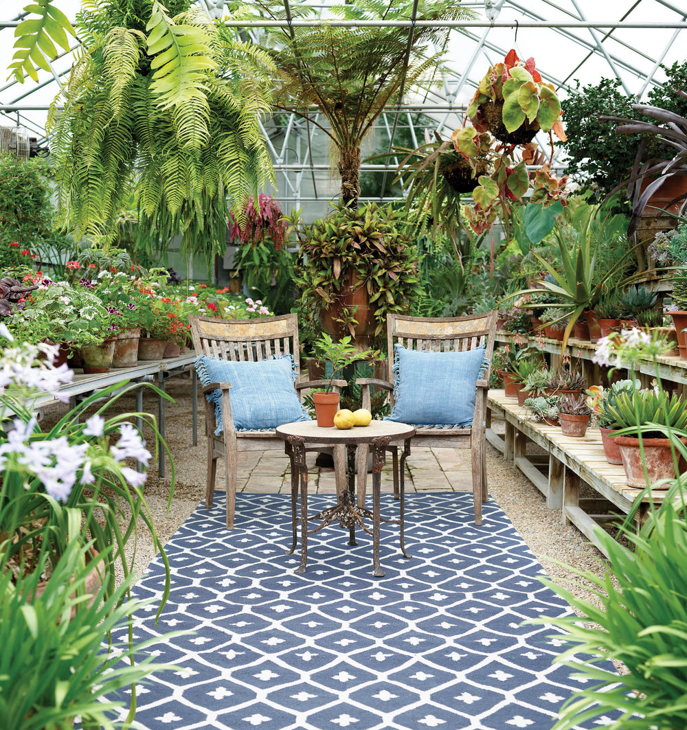 Elizabeth Handwoven Indoor/Outdoor Rug by Bunny Williams | Navy