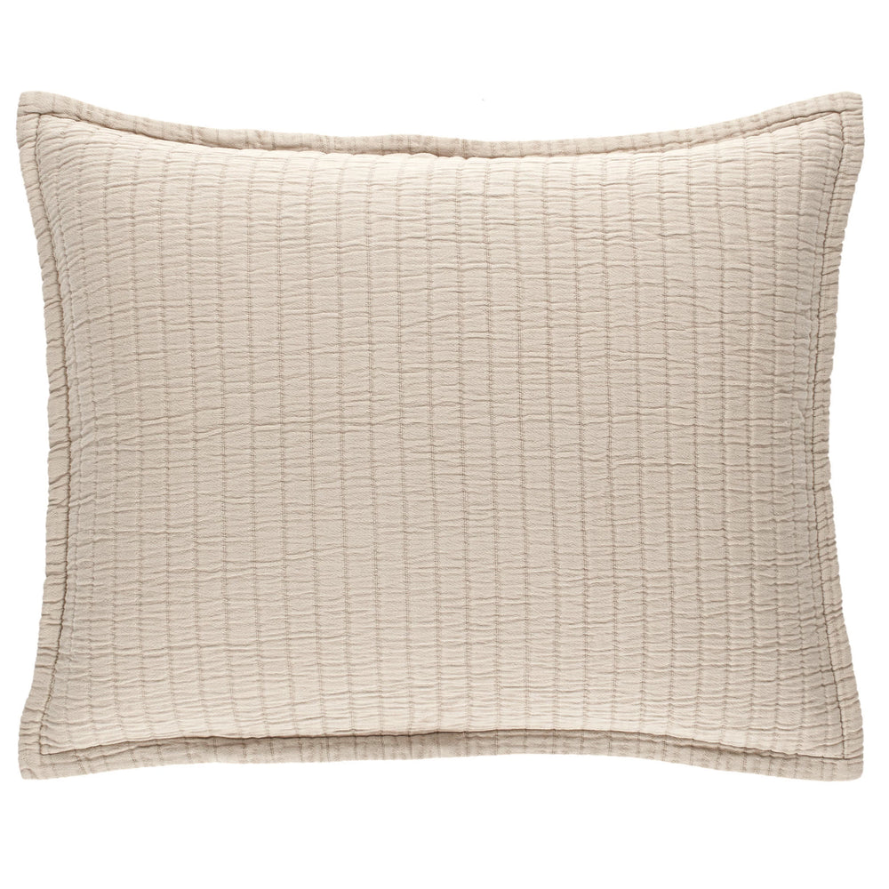 Boyfriend Matelasse Sham | Sand