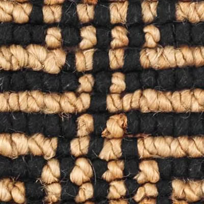 Kelan Handwoven Jute Rug Swatch | Black