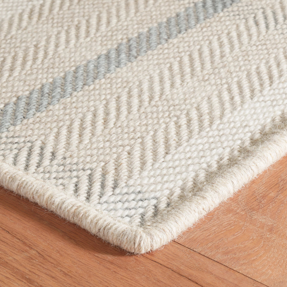 Jackson Woven Wool Custom Rug | Beige/Slate