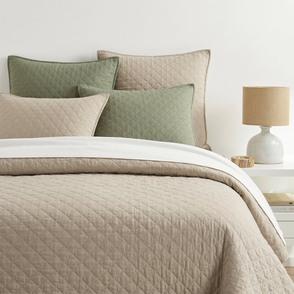 Amity Quilted Sham | Sand