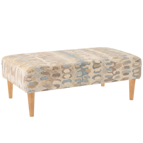 Paint Chip Rug Ottoman | Natural