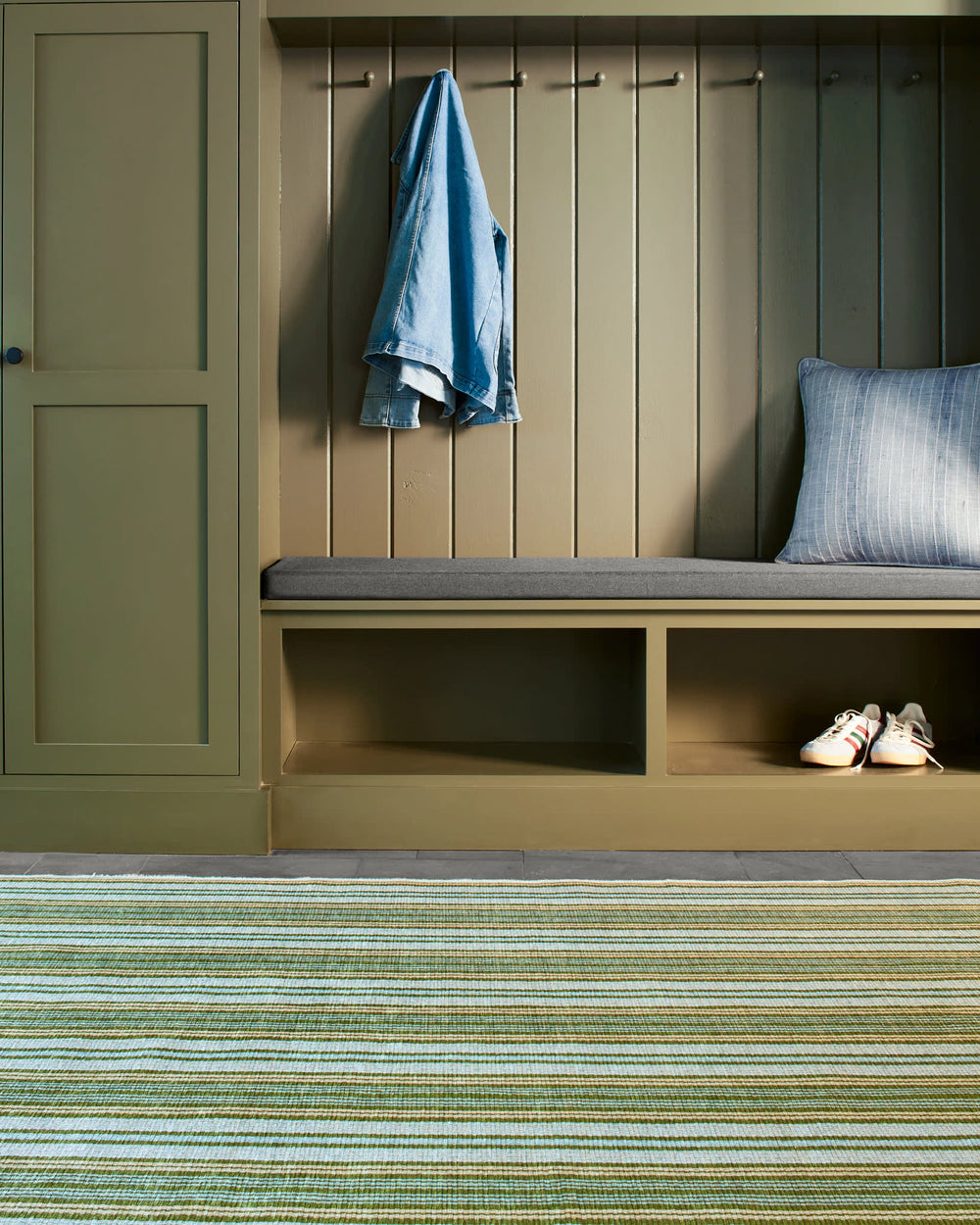 Caravan Stripe Machine Washable Rug | Multi
