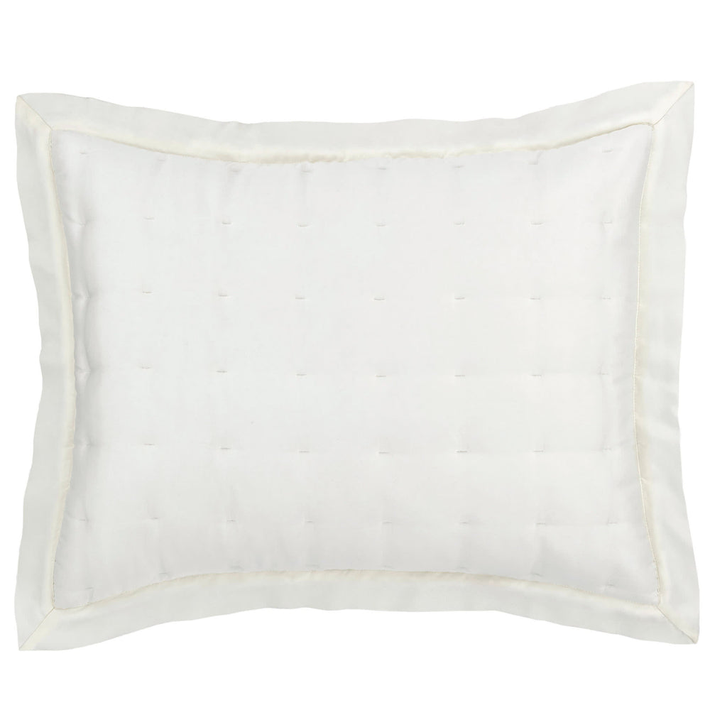 Silken Solid Puff Sham | Ivory