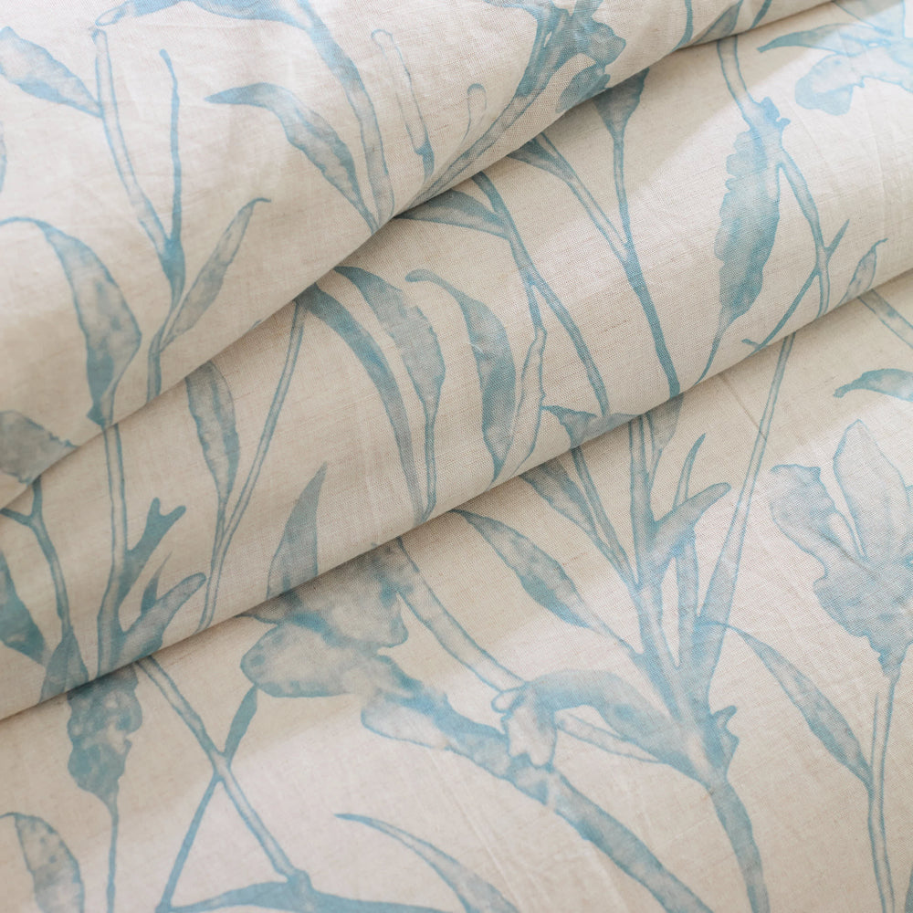 Margot Linen Duvet Cover | Pewter Blue