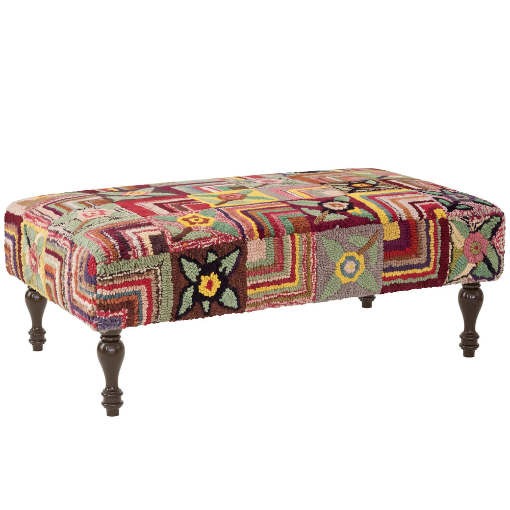 Gypsy Rose Rug Ottoman | Multi
