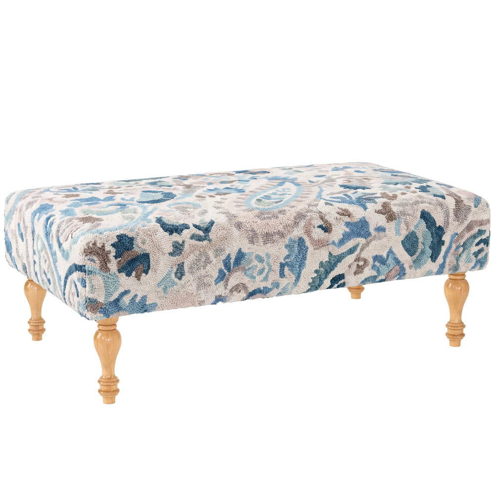 Ines Rug Ottoman | Blue