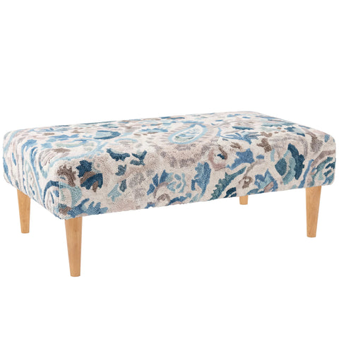 Ines Rug Ottoman | Blue