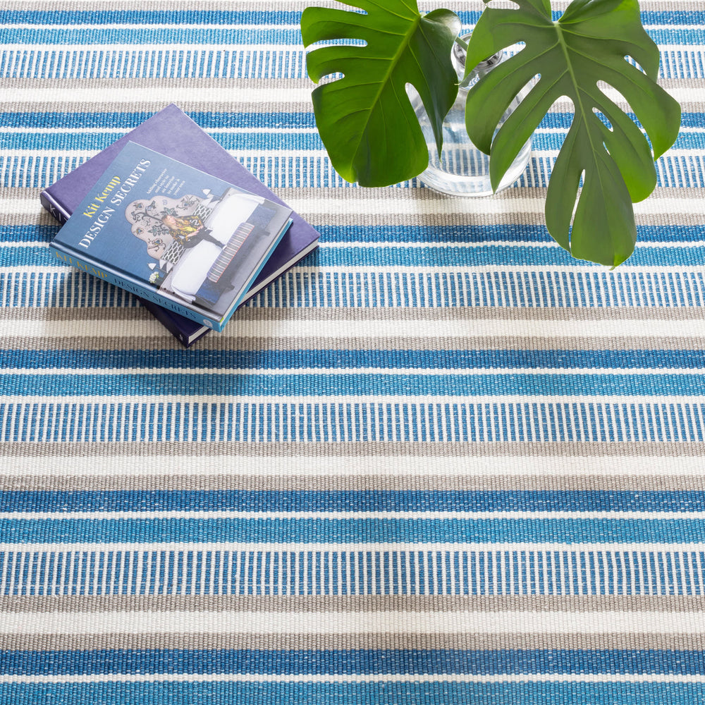 Always Greener Handwoven Indoor/Outdoor Rug | Navy/French Blue