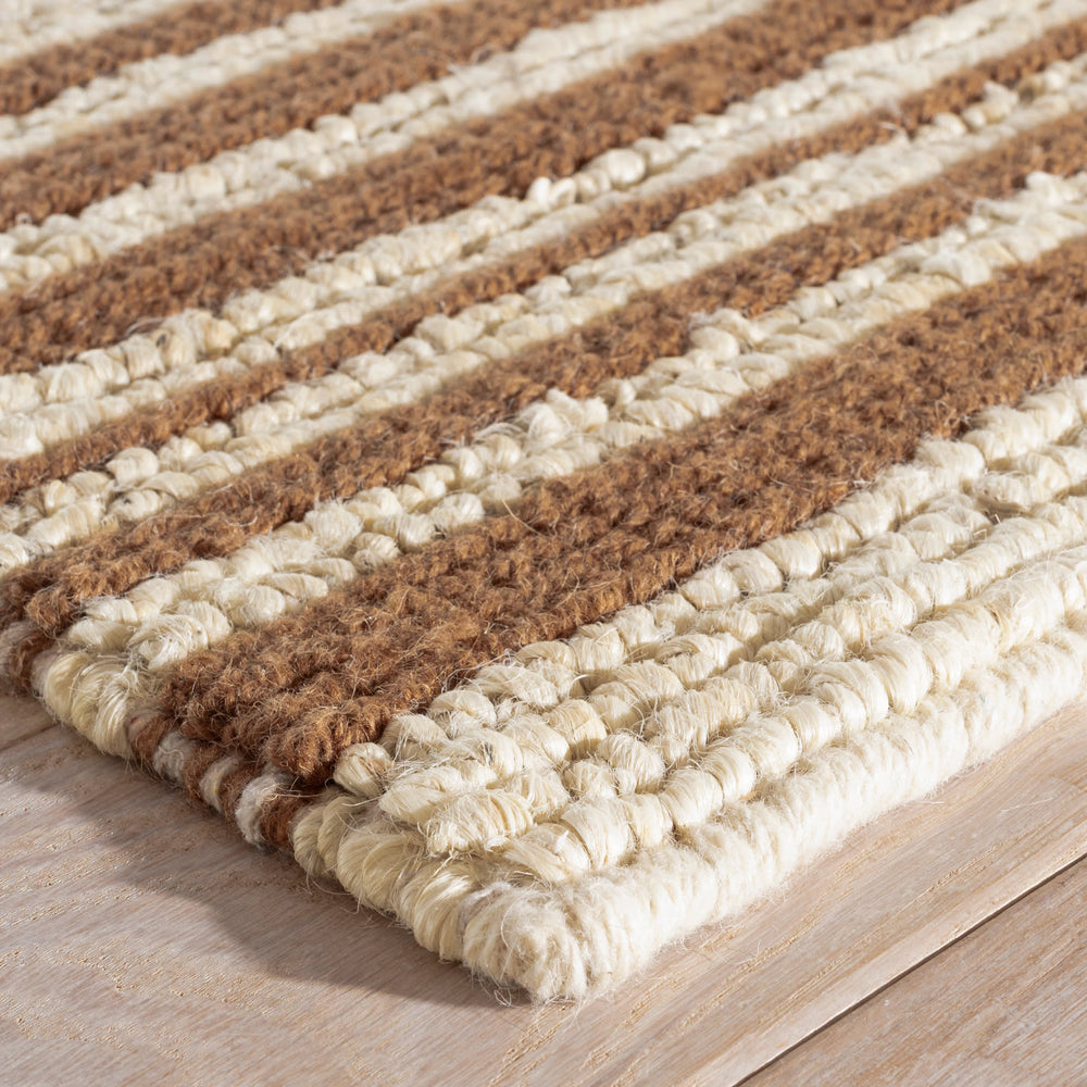 Calder Stripe Handwoven Jute Rug | Caramel