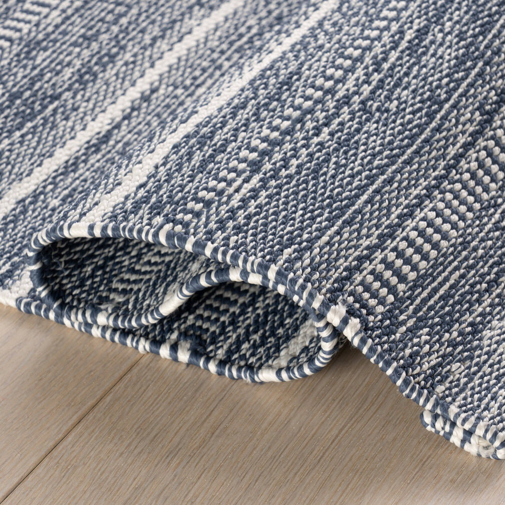 Skipper Stripe Handwoven Indoor/Outdoor Rug | Navy
