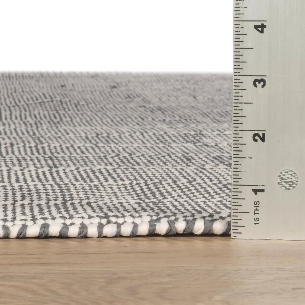 Squares Handwoven Indoor/Outdoor Rug | Grey