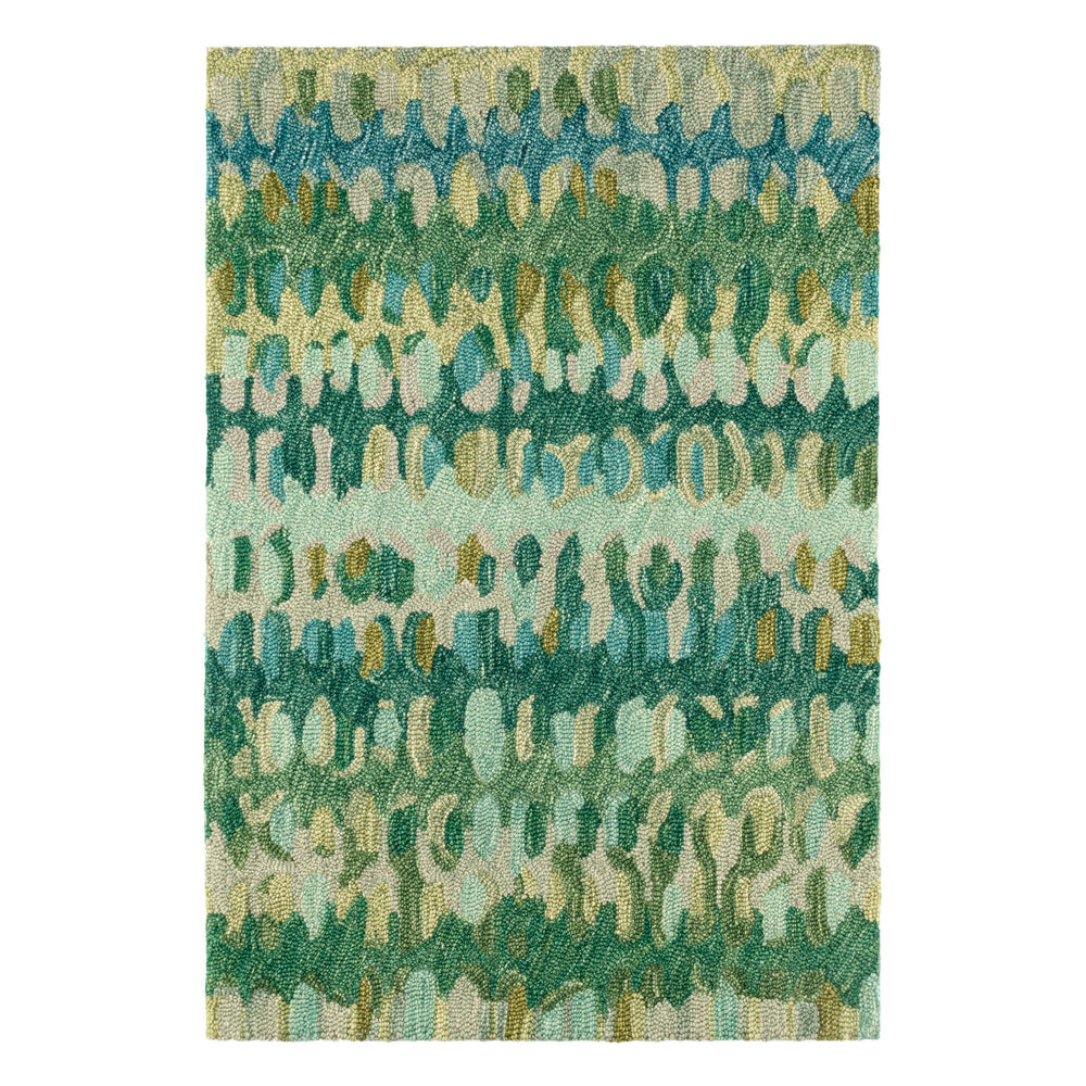 Paint Chip Hand Micro Hooked Wool Rug | Moss