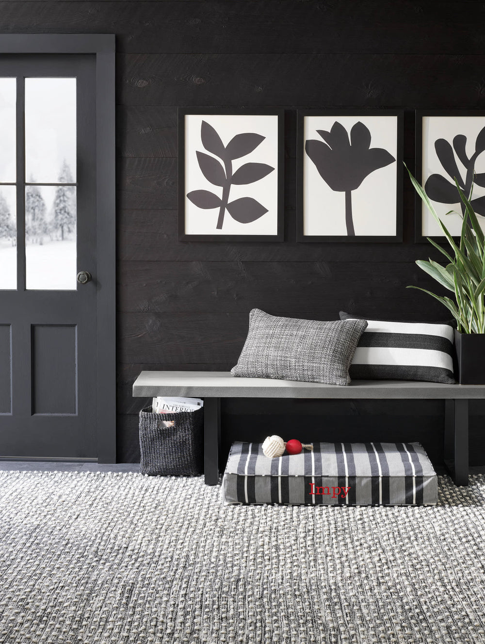 Fusion Indoor/Outdoor Decorative Pillow | Black