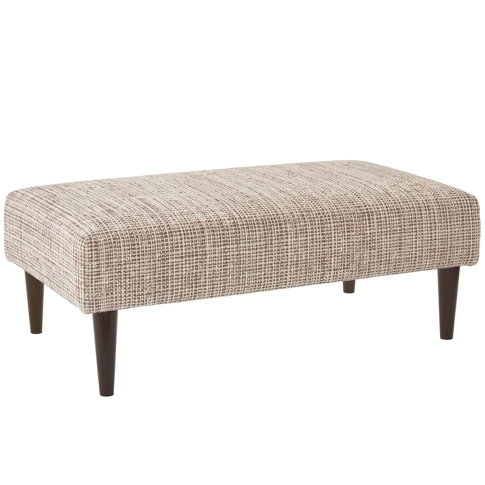 Marled Rug Ottoman | Brown