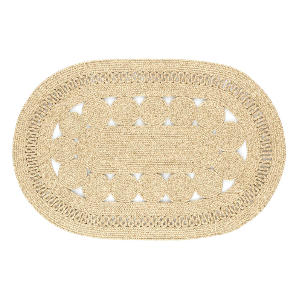 Reef Handwoven Indoor/Outdoor Oval Rug | Natural