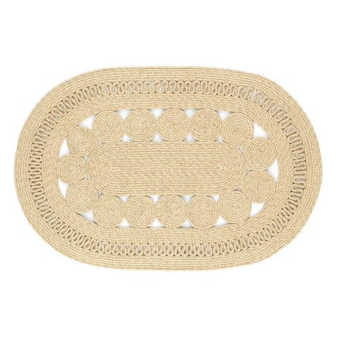 Reef Handwoven Indoor/Outdoor Oval Rug | Natural