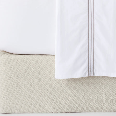 Diamond Matelasse Box Spring Cover | Ivory