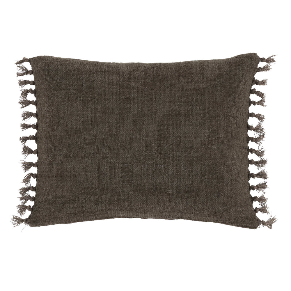 Evelyn Linen Decorative Pillow Cover | Mushroom
