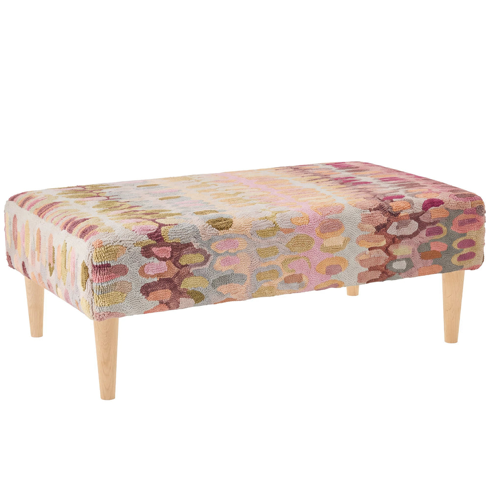 Paint Chip Rug Ottoman | Pastel