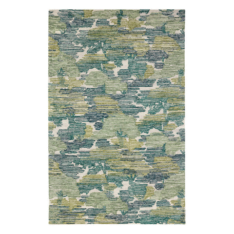 Ladycross Hand Hooked Wool Rug | Green