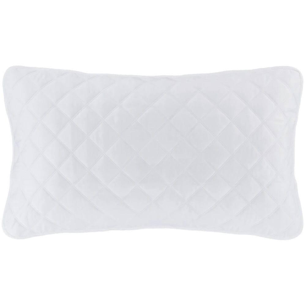 Quilted Silken Solid Sham | White