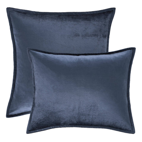 Panne Velvet Decorative Pillow Cover | Sapphire