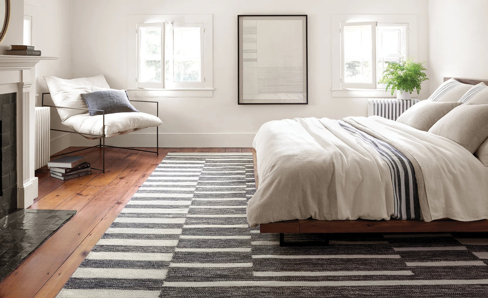 Linen Chenille Stripe Duvet Cover | Neutral