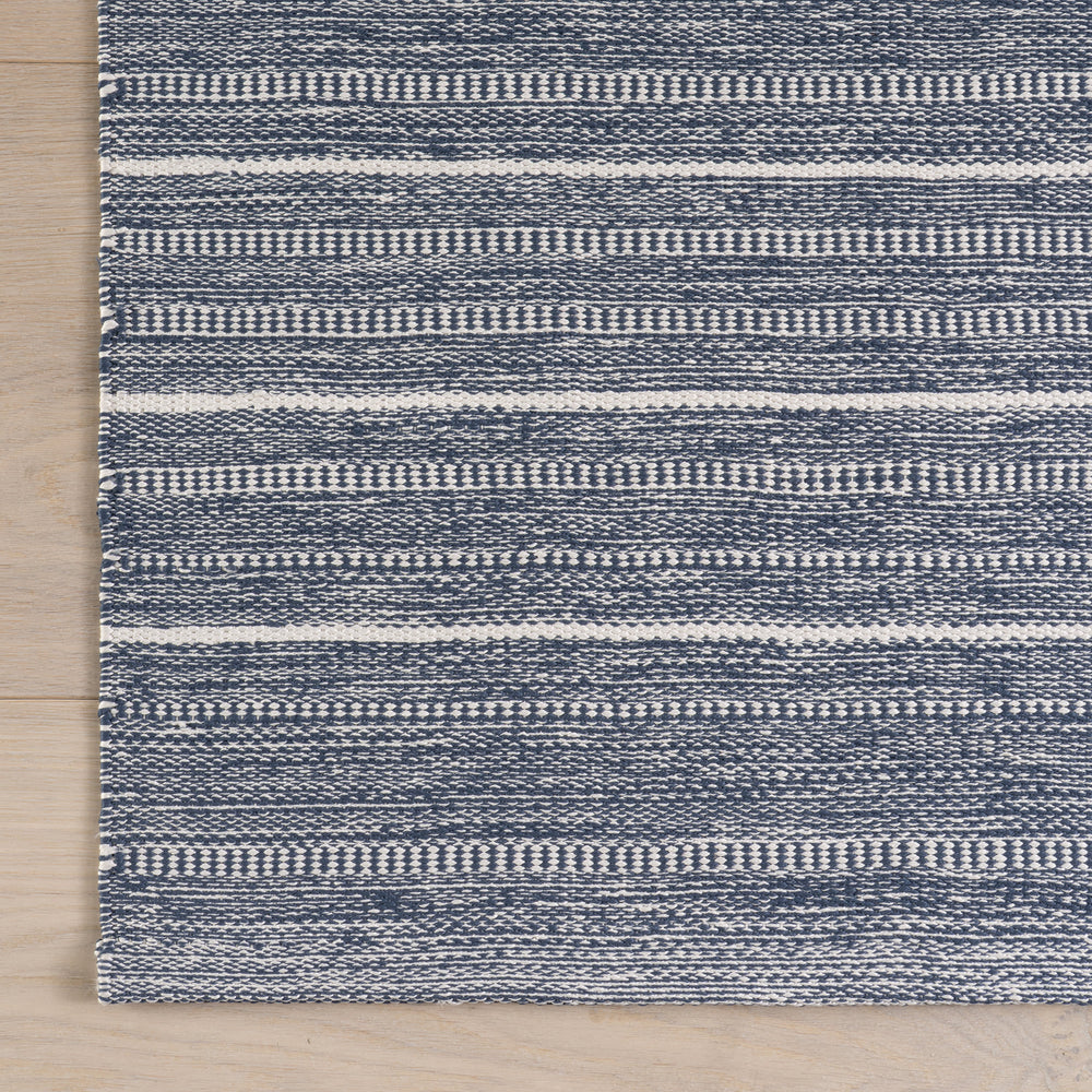 Skipper Stripe Handwoven Indoor/Outdoor Rug | Navy