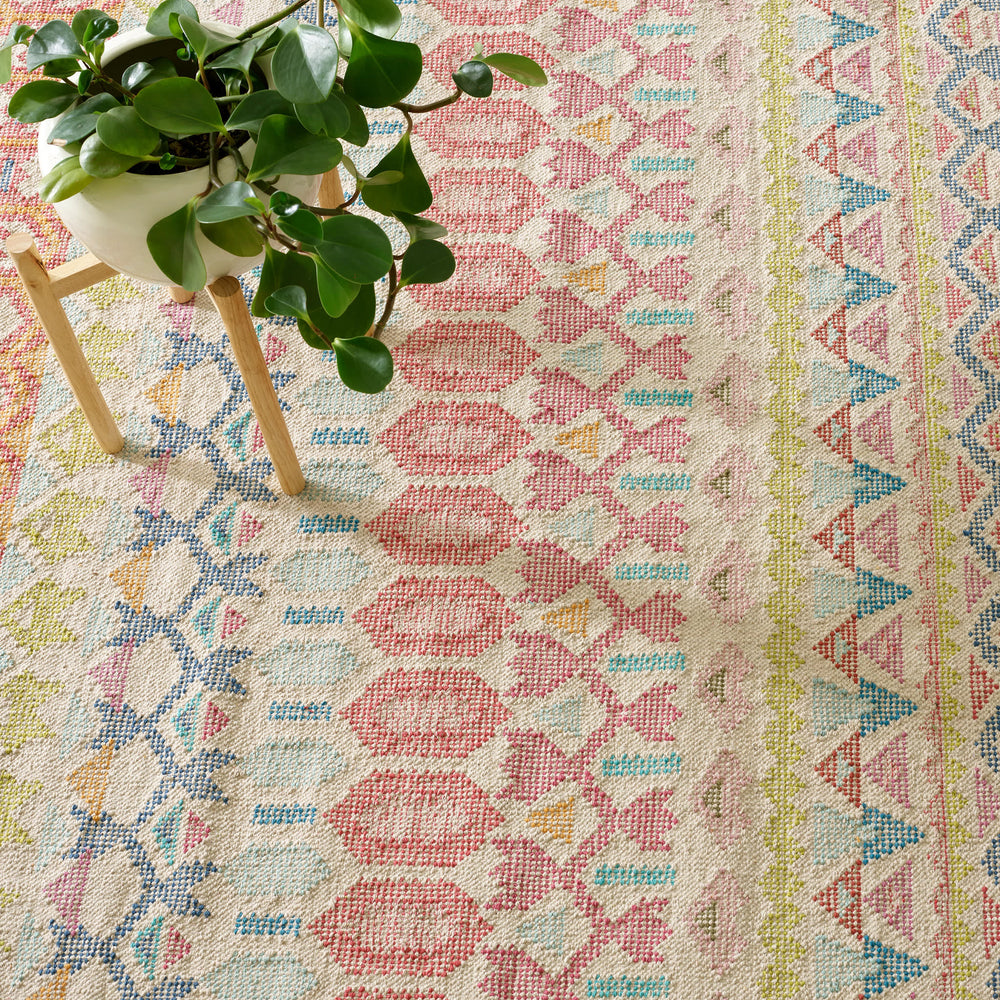 Stony Brook Hand Loom Knotted Cotton Rug | Multi