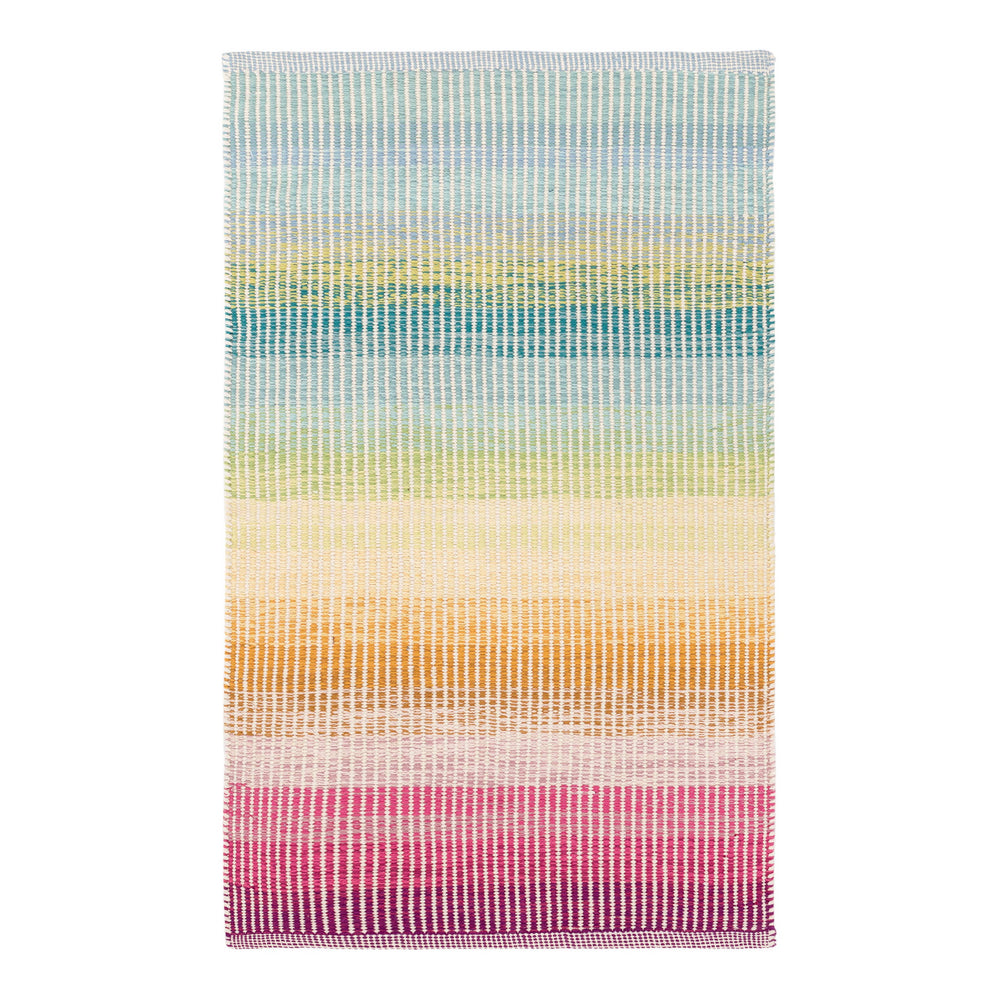 Watercolor Horizon Handwoven Cotton Rug | Multi