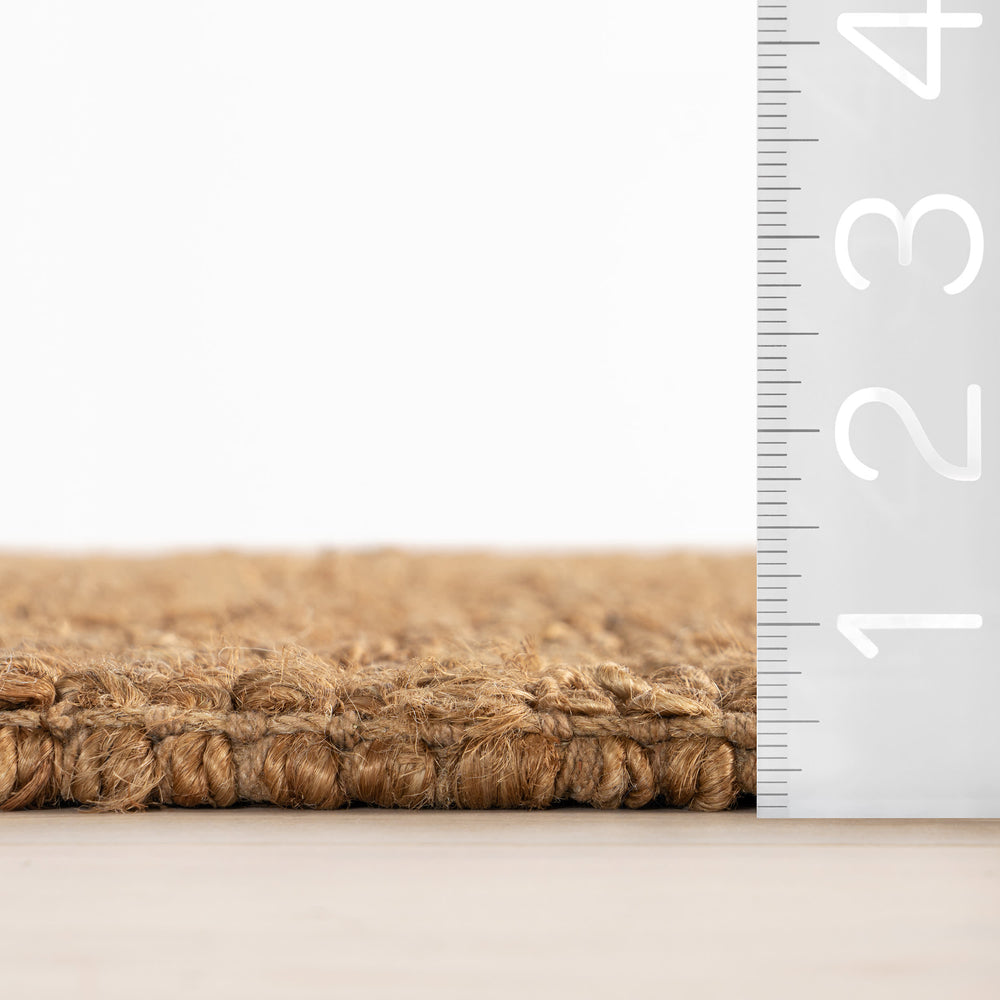 Varnu Textured Handmade Jute Rug | Natural
