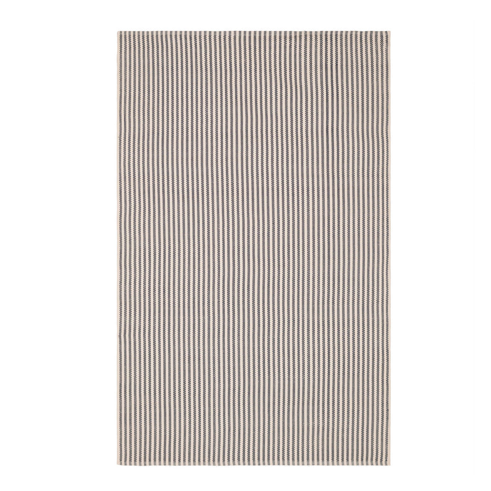 Pinstripe Handwoven Indoor/Outdoor Rug | Navy/Ivory