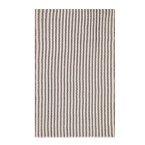 Pinstripe Handwoven Indoor/Outdoor Rug | Navy/Ivory