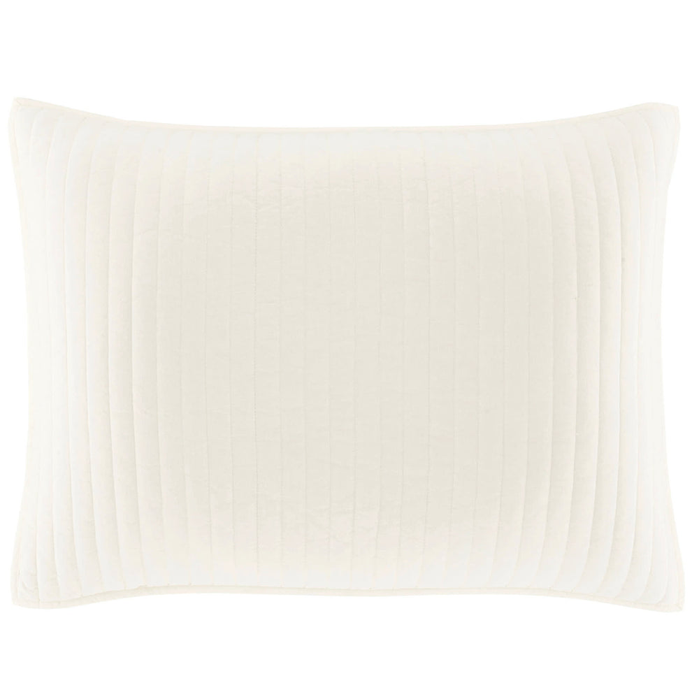Cozy Cotton Quilted Sham | Ivory