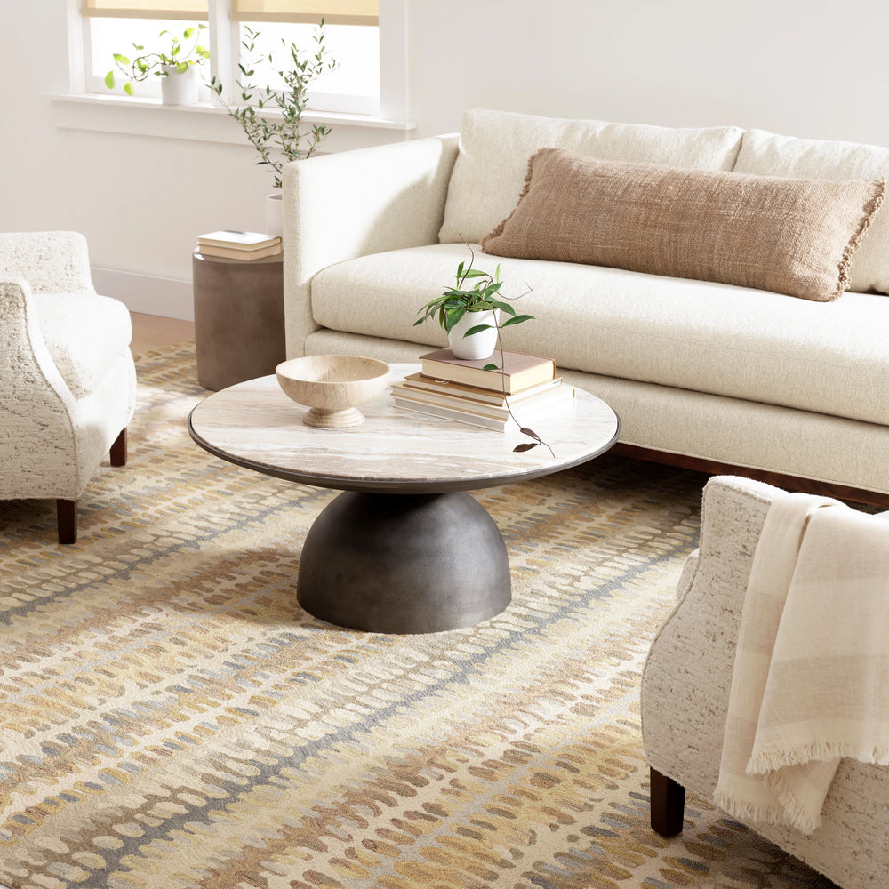 Paint Chip Hand Micro Hooked Wool Rug | Natural
