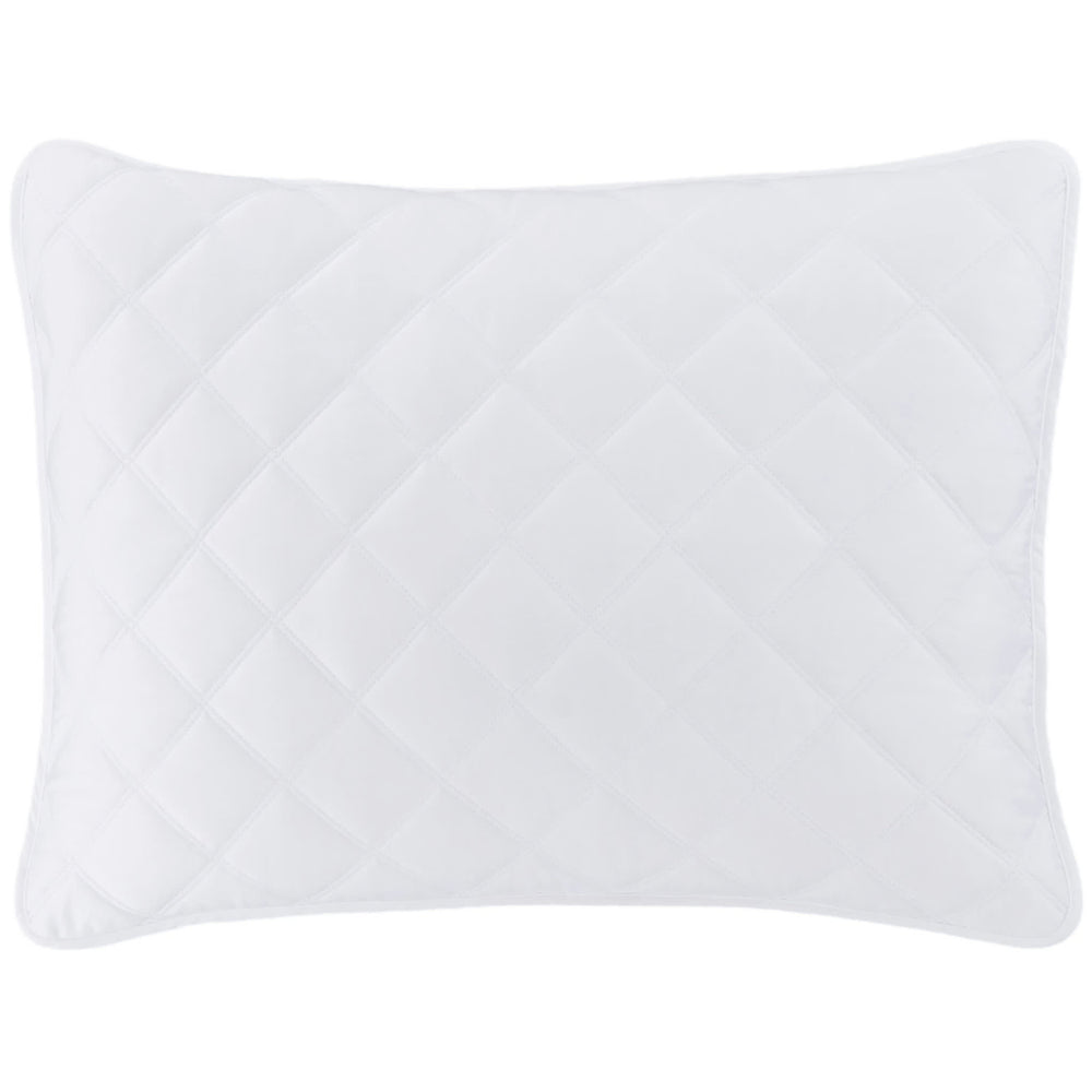 Quilted Silken Solid Sham | White